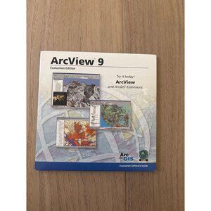 ArcView 9.0 GIS Evaluation & Multimedia Demonstration Software CDs With Case